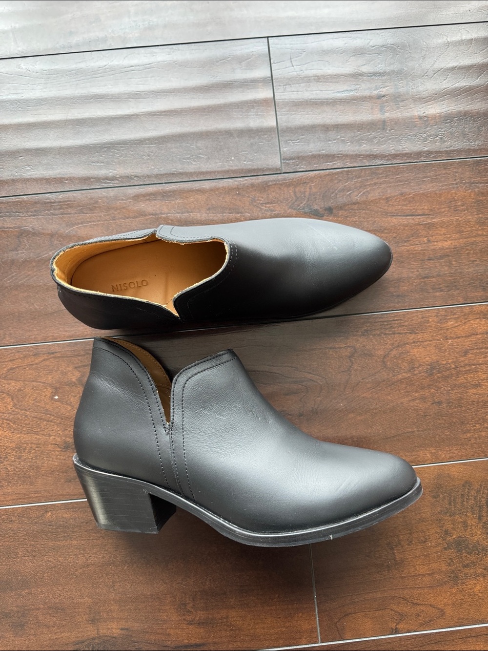 Nisolo Black Leather Ankle Booties